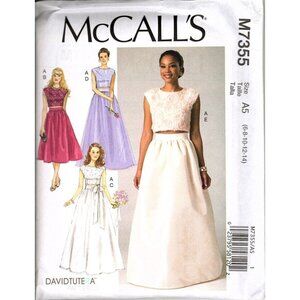 McCall's M7355 Misses 6 to 14 Special Occasion Dress Uncut Sewing Pattern